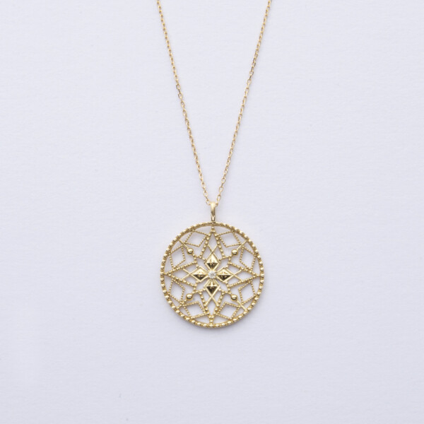 K18ダイヤ0.01ctネックレス