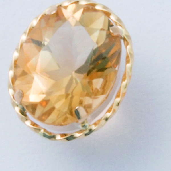 K18シトリン　ピアス