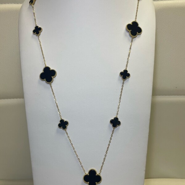 K18オニキスロングネックレス